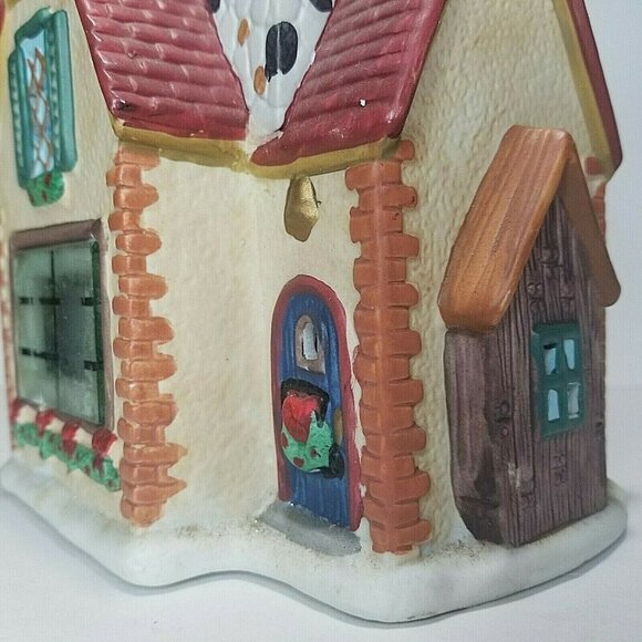 Holiday Lighted House Ceramic Decorative Light Christmas Mantel Piece - Picture 4 of 12